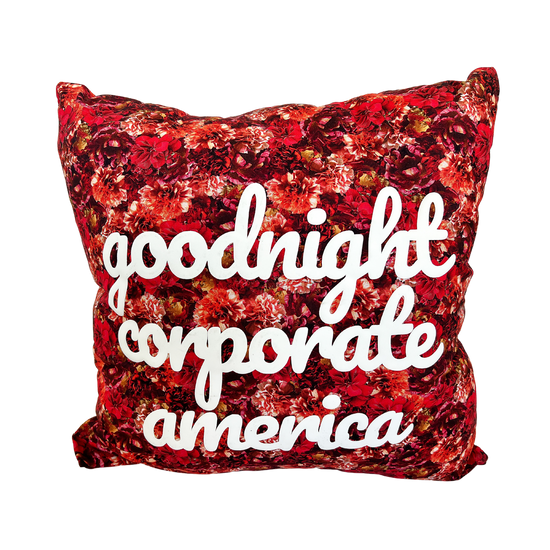 Goodnight Corporate America Rouge Pillow