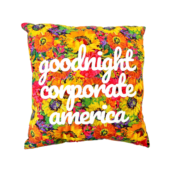 Goodnight Corporate America Sunflower Pillow